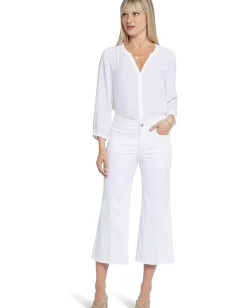 NYDJ Brigitte Wide Leg Optic White Discount