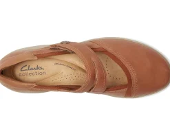 Clarks Bryianne Janey Tan Leather Hot