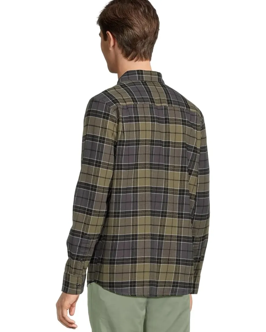 Activewear|Volcom Caden Plaid Long Sleeve Dark Olive