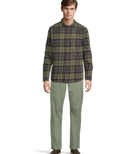 Activewear|Volcom Caden Plaid Long Sleeve Dark Olive
