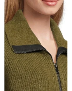 Michael Stars Sweaters<Cali Ribbed Zip-Up Topiary