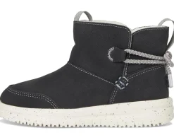 Hey Dude Kids Camden Bow Boots Cozy (Toddler) Black Hot