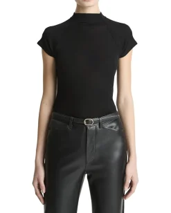 Vince Shirts & Tops|Shirts & Tops<Cap Sleeve Raglan Mock Neck Black