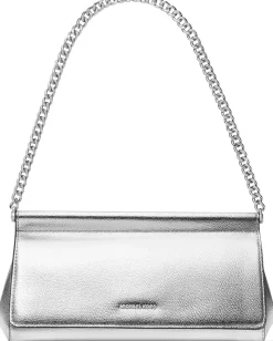 MICHAEL Michael Kors Handbags|Handbags<Carmine Medium East West Clutch Silver