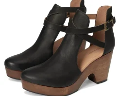 Clogs & Mules|Free People Cedar Leather Clogs Black Leather