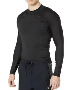 Activewear|Swimwear|Hurley Chanel Crossing Paddle Series Long Sleeve Surf Top Black