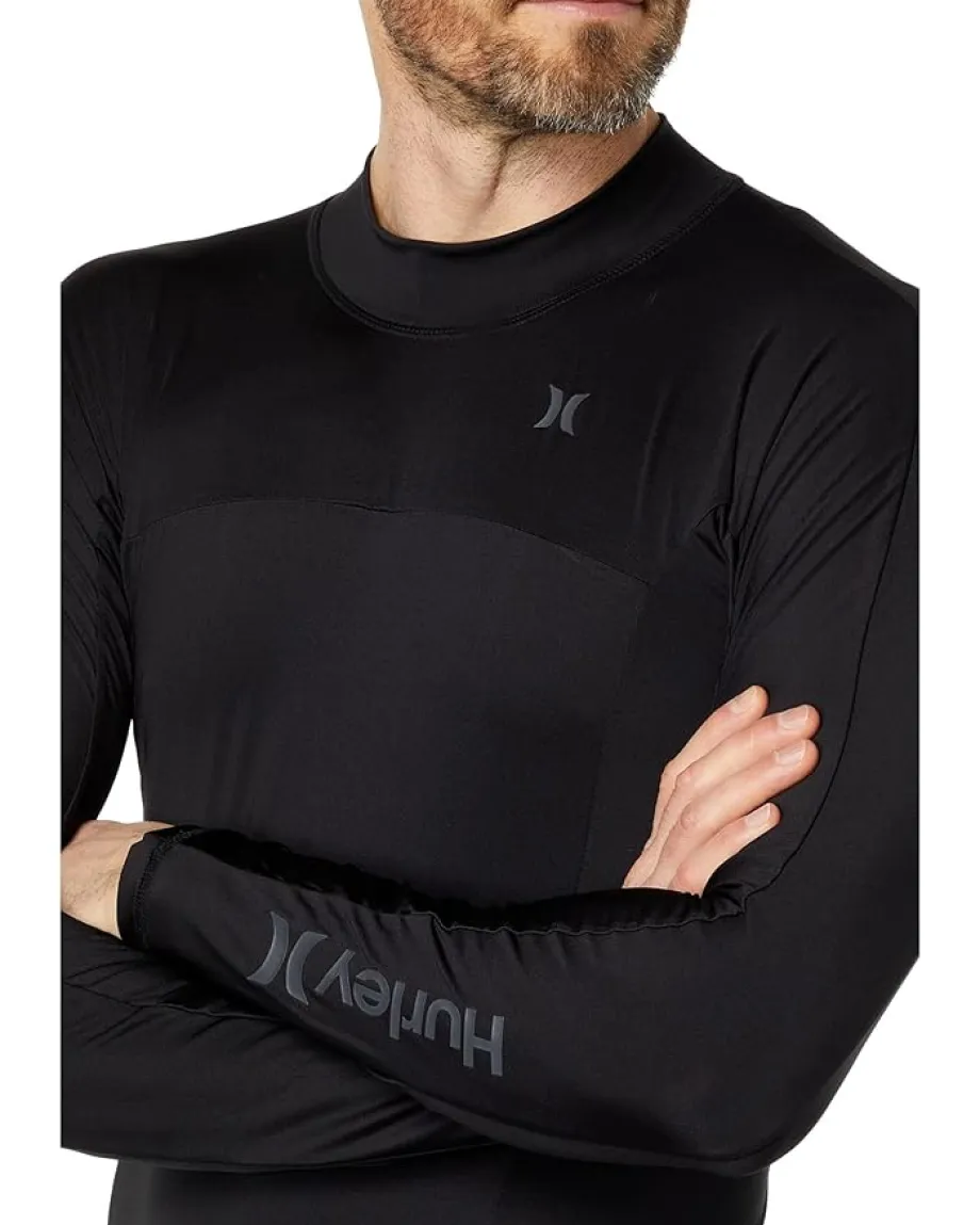 Activewear|Swimwear|Hurley Chanel Crossing Paddle Series Long Sleeve Surf Top Black