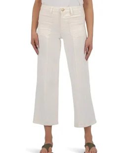 Jeans|KUT from the Kloth Charlotte High Rise Wide Leg Ecru