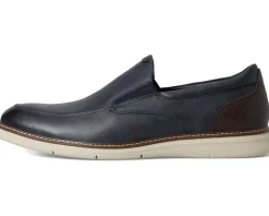 Nunn Bush Chase Moccasin Toe Slip-On Lightweight Contemporary Loafer Navy Multi Best