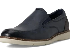 Nunn Bush Chase Moccasin Toe Slip-On Lightweight Contemporary Loafer Navy Multi Best