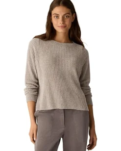 Eileen Fisher Chenille Blend Square Armhole Sweater Dove