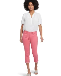 NYDJ Chloe Skinny Capri Jeans in Spiced Coral Clearance