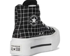 Converse Chuck Taylor All Star Lift Double Stack Platform Plaid Black/White/Black Sale