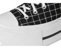 Converse Chuck Taylor All Star Lift Double Stack Platform Plaid Black/White/Black Sale