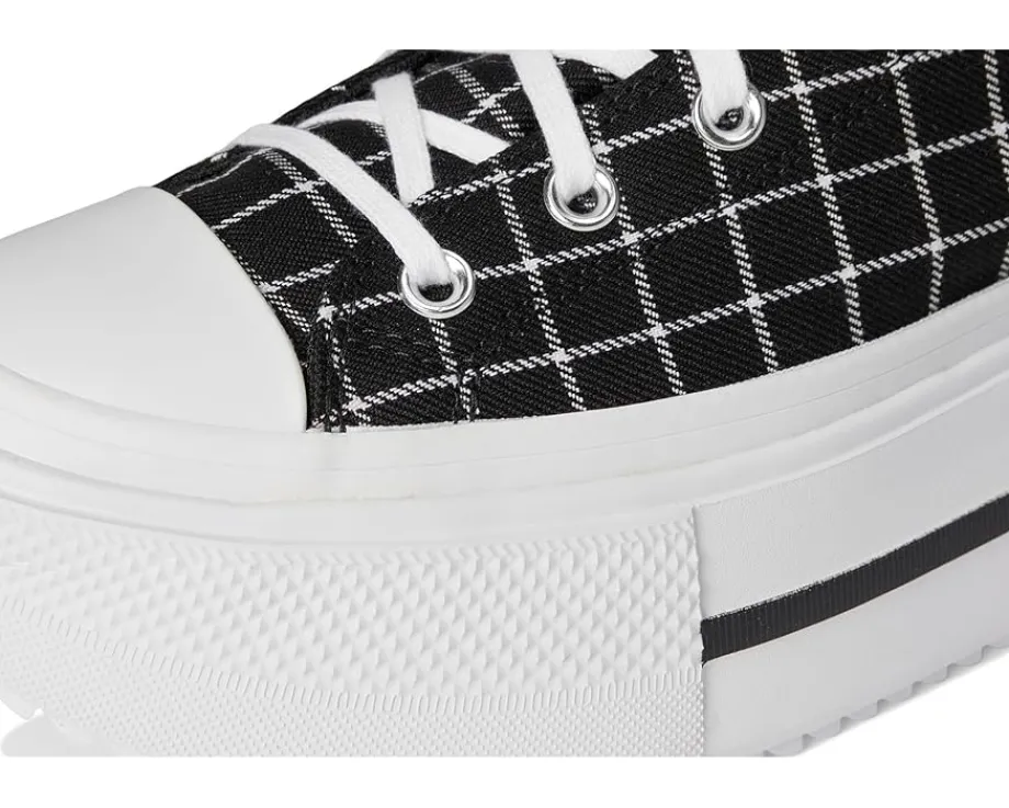 Converse Chuck Taylor All Star Lift Double Stack Platform Plaid Black/White/Black Sale