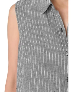 Eileen Fisher Classic Collar Shirt Black White Sale