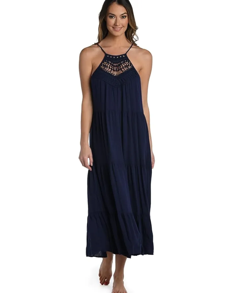 La Blanca Swimwear|Swimsuits & Cover-Ups<Coastal Covers High Neck Dress Indigo