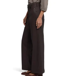 NYDJ Coated Teresa Wide Leg Jeans Peppercorn Coated