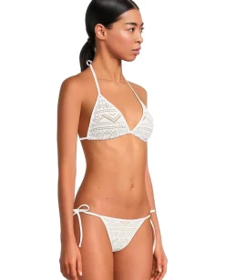 BECCA Color Play Crochet Cheryl Triangle Top White Clearance