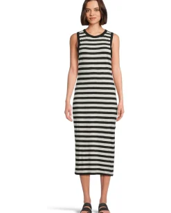 Dresses|Dresses|Sanctuary Contrast Trim Maxi Black/Macrame Stripe