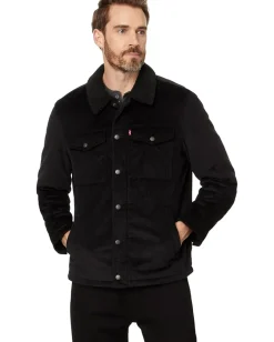 Activewear|Levi's® Corduroy Trucker (Wide Wale) Black