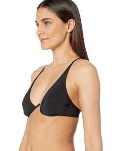 BCBG Core Solids Underwire Bra Top Black Outlet