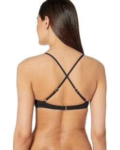 BCBG Core Solids Underwire Bra Top Black Outlet