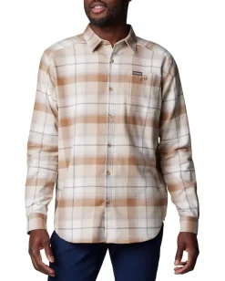 Activewear|Columbia Cornell Woods™ Flannel Long Sleeve Shirt Dark Stone Classic Multi Tartan