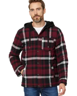 Activewear|Levi's® Cotton Plaid Quilted Puffer Magenta Combo