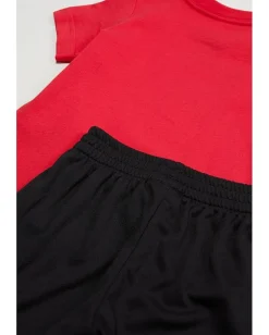 adidas Kids Clothing<Cotton Tee & Logo Short Set (Infant) Pure Ruby