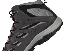 Boots|Columbia Crestwood Mid Waterproof Dark Grey/Mountain Red