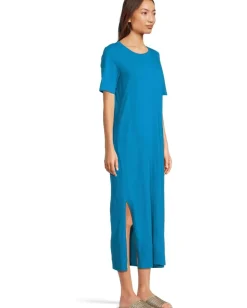 Eileen Fisher Dresses|Dresses<Crew Neck Dress Oahu Blue