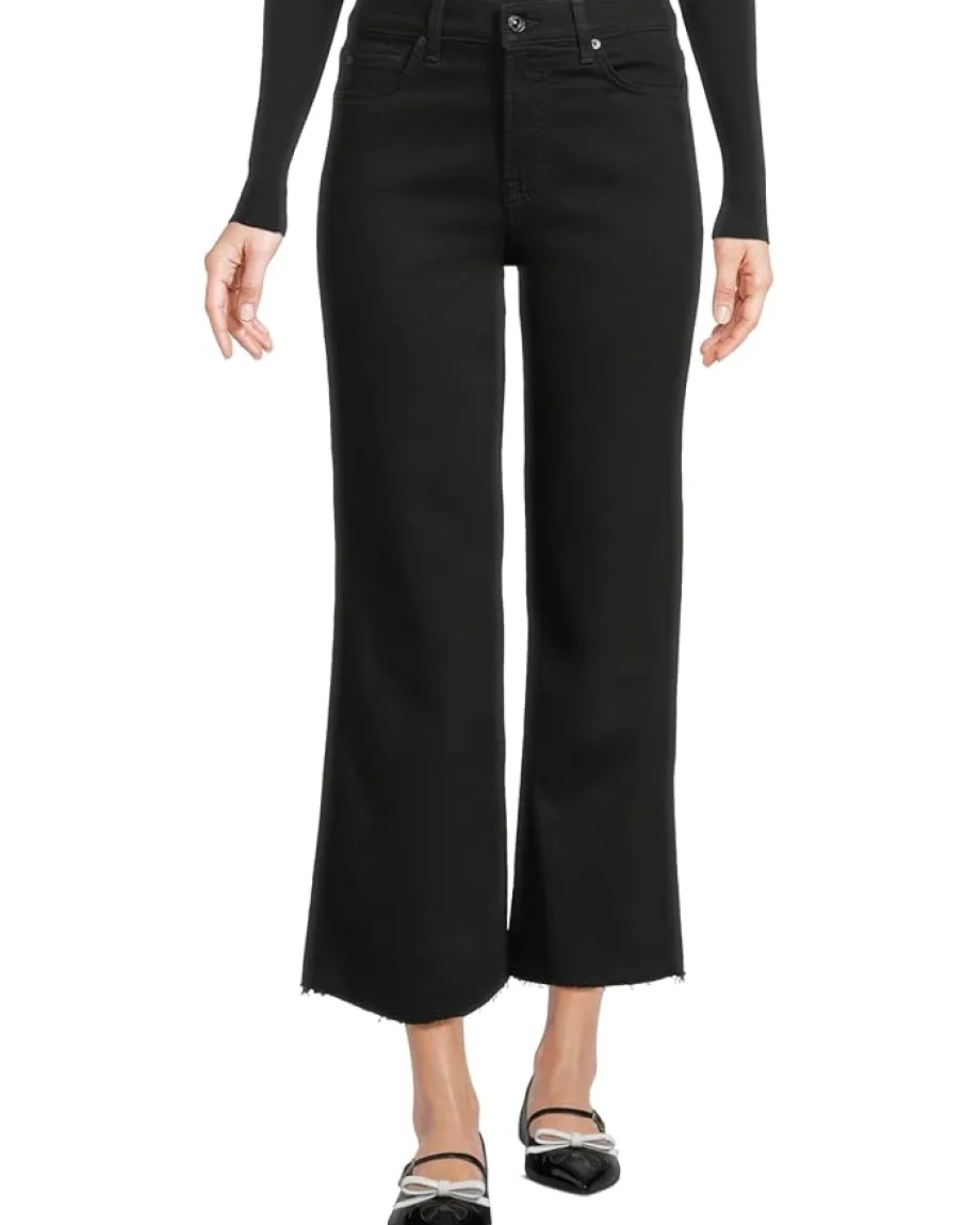 7 For All Mankind Cropped Alexa Jeans in Black Outlet