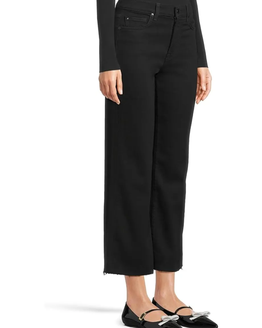 7 For All Mankind Cropped Alexa Jeans in Black Outlet