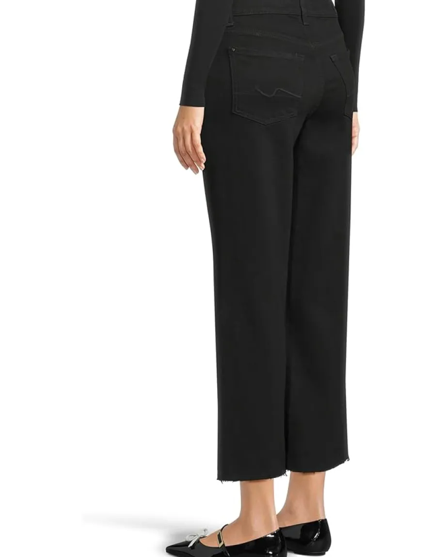 7 For All Mankind Cropped Alexa Jeans in Black Outlet