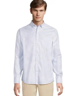 Johnston & Murphy Activewear<Cross Hatch Shirt Pink/Blue