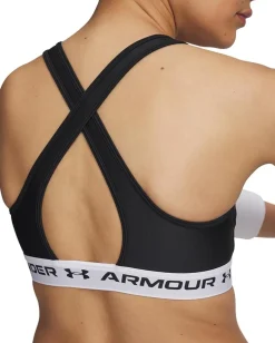 Under Armour Crossback Mid Impact Bra Black/White/Black Online