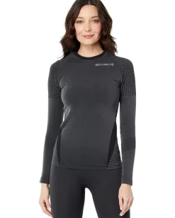 Hot Chillys 3-D Knit Crew Black Best