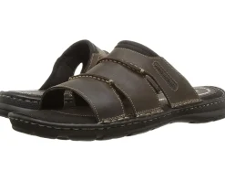 Sandals|Sandals|Rockport Darwyn Slide Brown II Leather