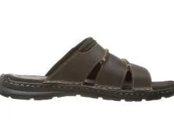 Sandals|Sandals|Rockport Darwyn Slide Brown II Leather