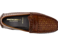 Johnston & Murphy Collection Loafers|Loafers<Dayton Woven Penny Brown Italian Calfskin