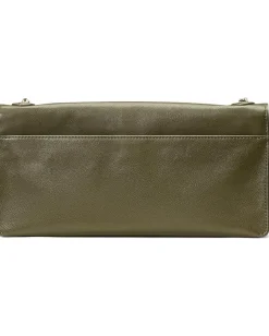 Kate Spade New York Deco Fine Grain Leather Soft Shoulder Bag Seaweed Hot