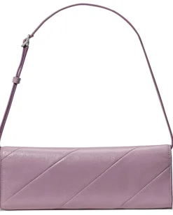 Kate Spade New York Handbags|Handbags<Deco Pieced Glazed Leather Soft Mini Shoulder Market Purple