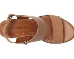 Lucky Brand Heels|Sandals<Dinzin Double Band Heeled Sandals Rhodonite/Ecru