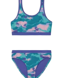 Under Armour Kids Dissolve Camo Bikini (Big Kid) Radial Turquoise Hot