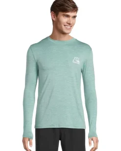 Quiksilver Activewear|Swimwear<Dna Logo Surf Tee Long Sleeve Surf Tee Jade Heather