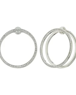 Rebecca Minkoff Jewelry|Jewelry<Drama Double Hoop Earrings Silver