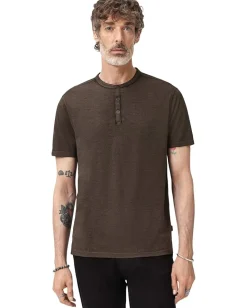 Activewear|T-Shirts|John Varvatos Duke Henley K4463R25 Teakwood