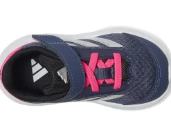 adidas Kids Duramo SL Elastic Lace Shoes (Toddler) Shadow Navy/Silver Metallic/Lucid Pink Discount
