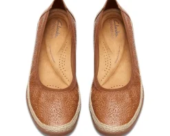 Flats|Clarks Elaina Rae Tan Leather